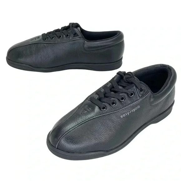 Easy Spirit Esap1 Black Leather Womens Sneakers Size 6.5W - Picture 11 of 13